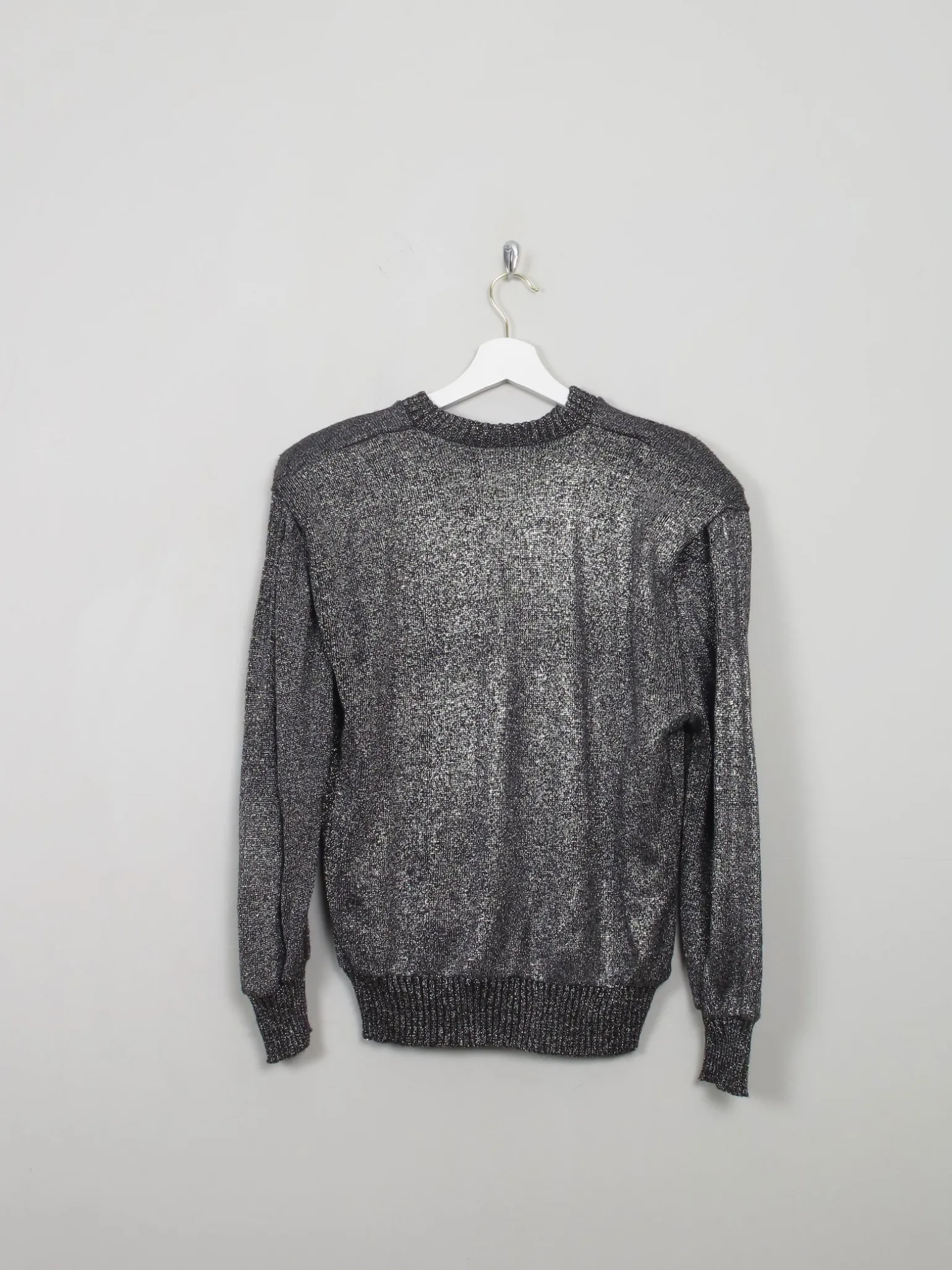 Women's Vintage Silver Lurex Jumper S/M