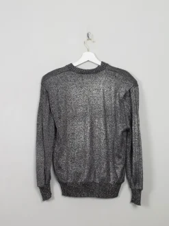 Women's Vintage Silver Lurex Jumper S/M