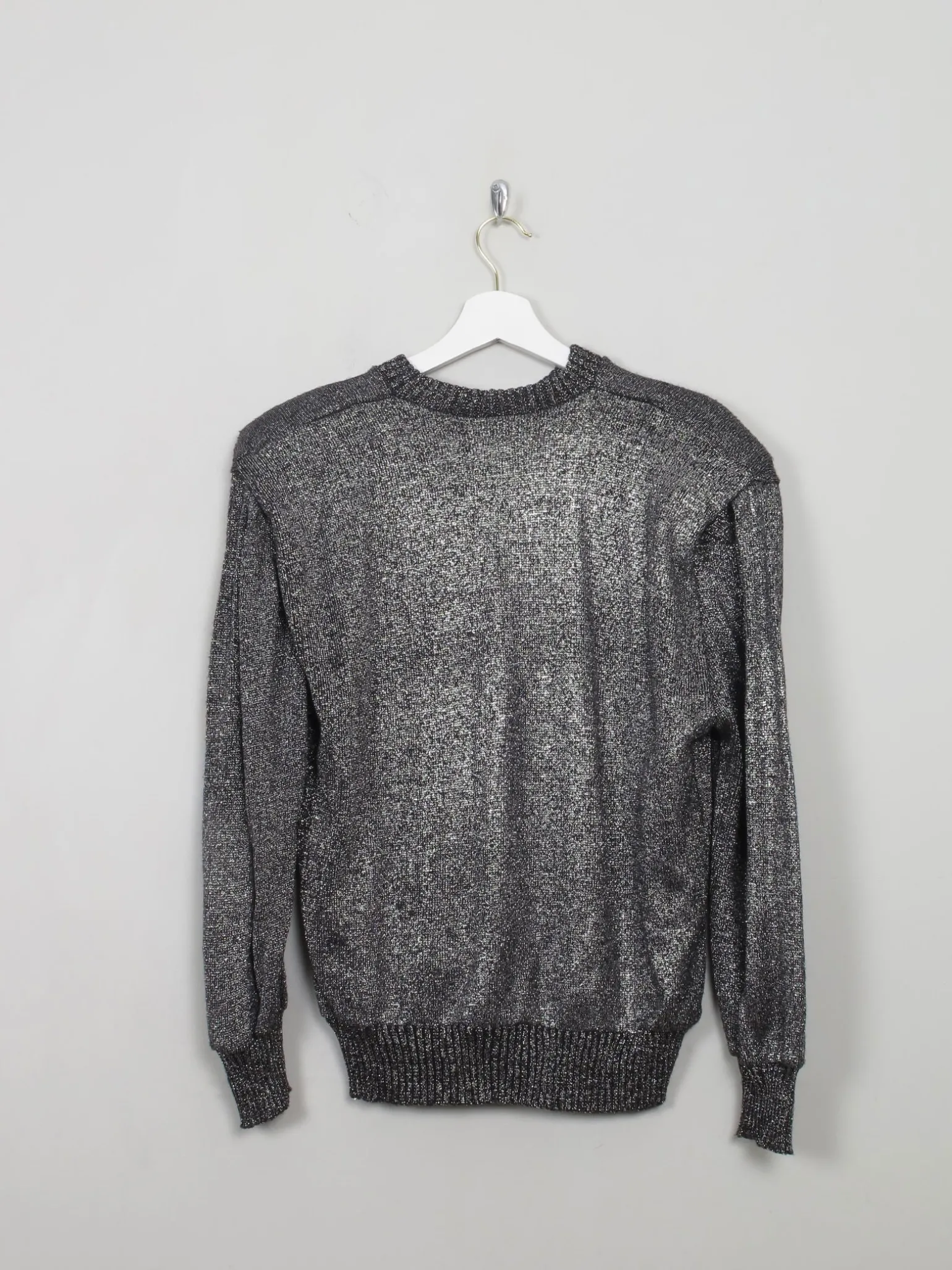 Women's Vintage Silver Lurex Jumper S/M