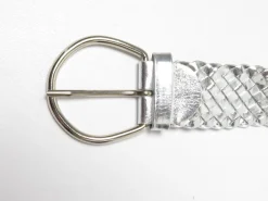 Women’s Vintage Silver Weave Belt M