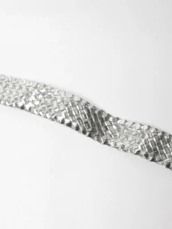 Women’s Vintage Silver Weave Belt M