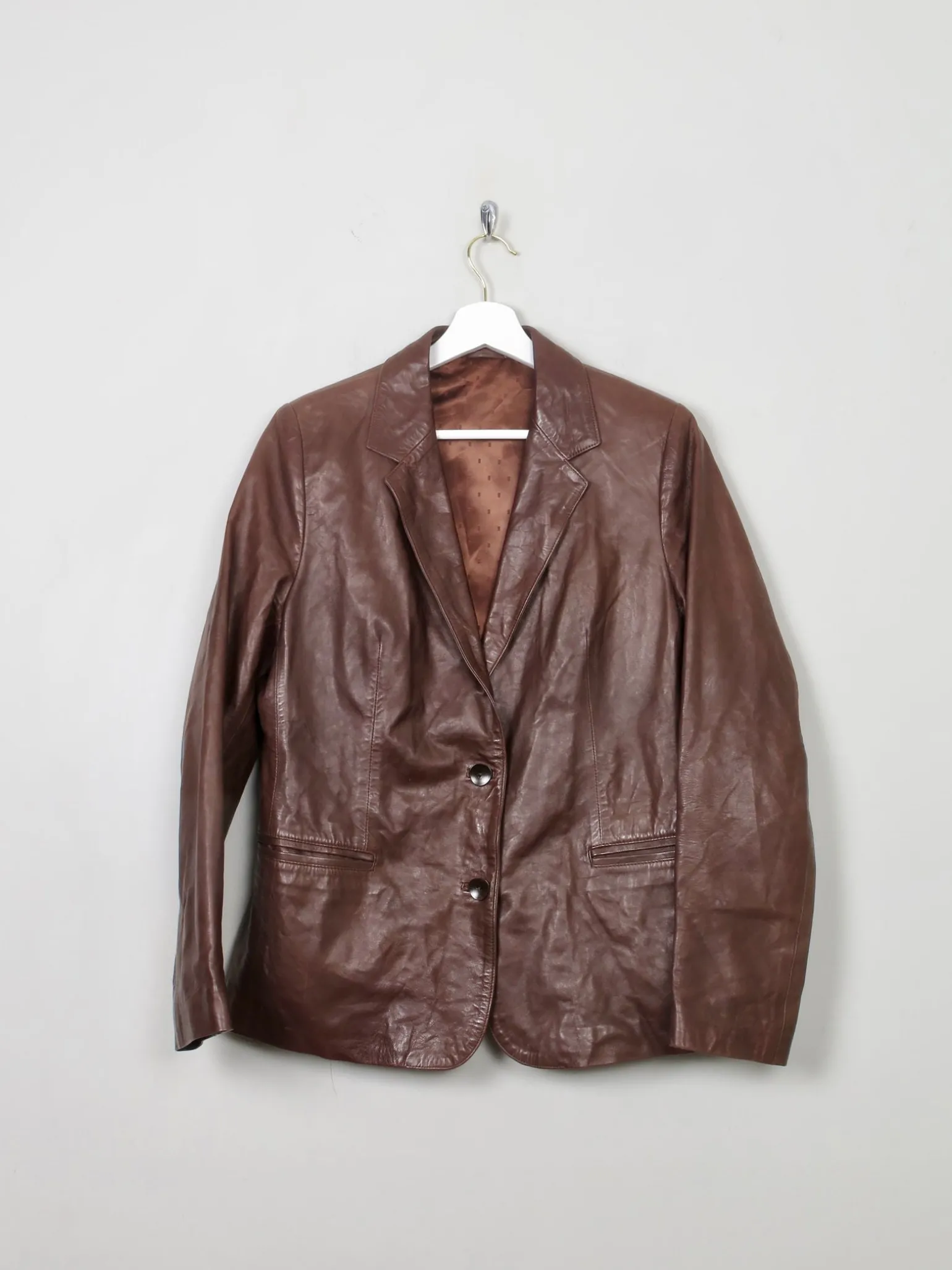 Women's Vintage Soft Brown Leather Jacket M