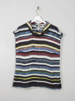 Women's Vintage Striped Sleeveless Blouse Clements Ribeiro M