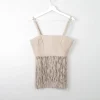 Women's Vintage Suede Fringed Top XS
