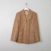 Women's Vintage Tan Leather Jacket L