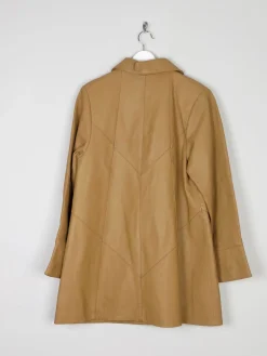 Women’s Vintage Tan Leather 3/4 Coat M