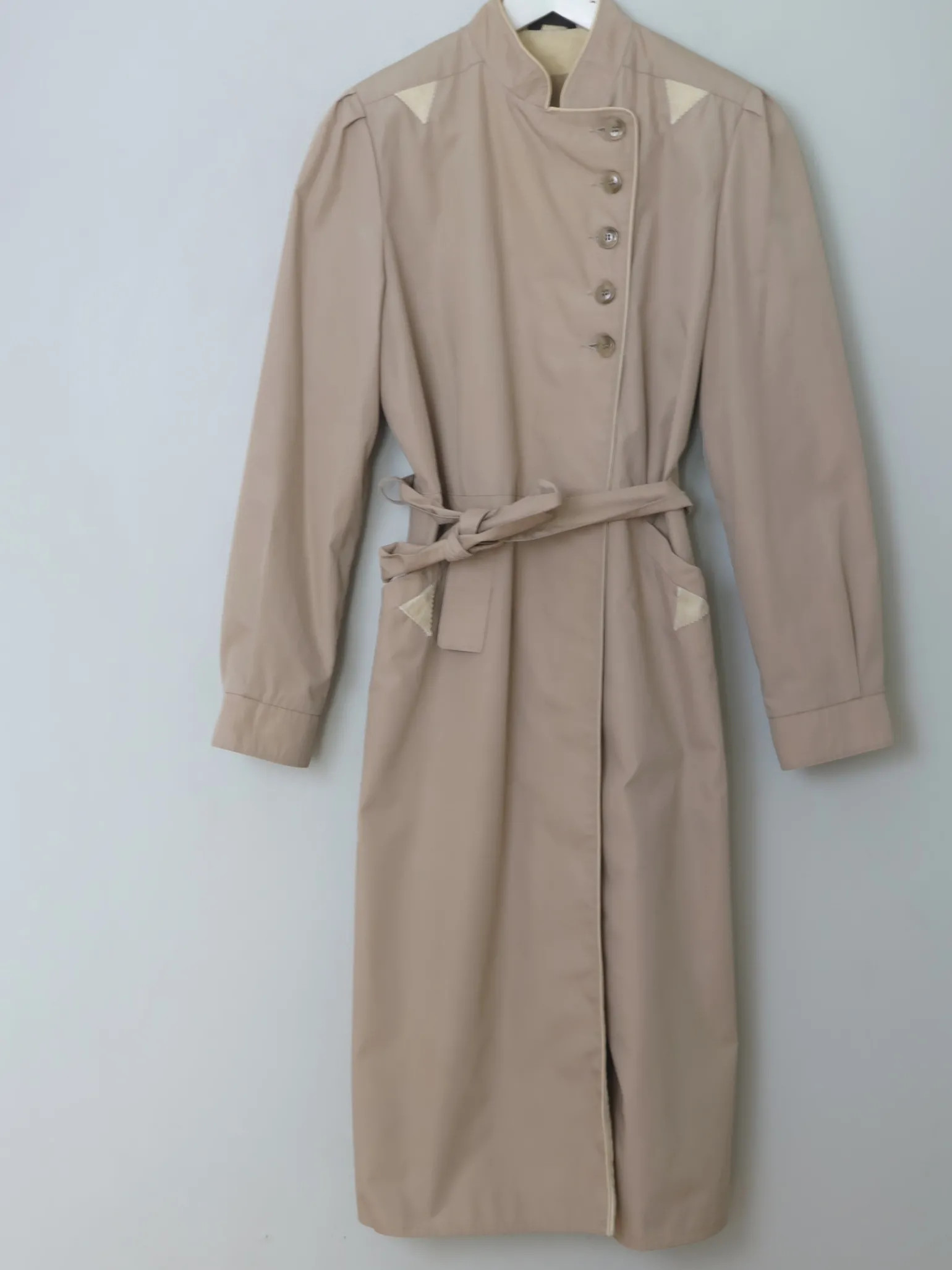 Women's Vintage Taupe Trench Coat S/M