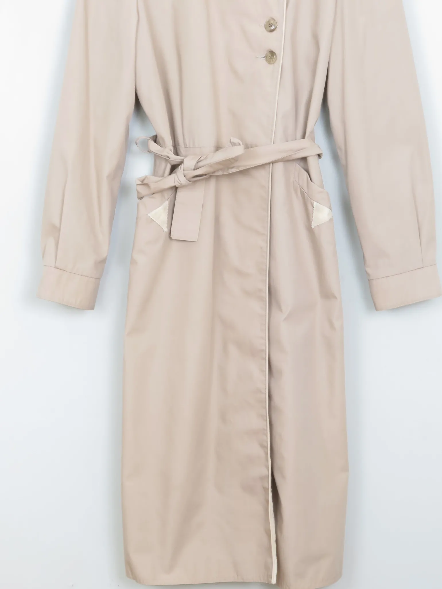 Women's Vintage Taupe Trench Coat S/M