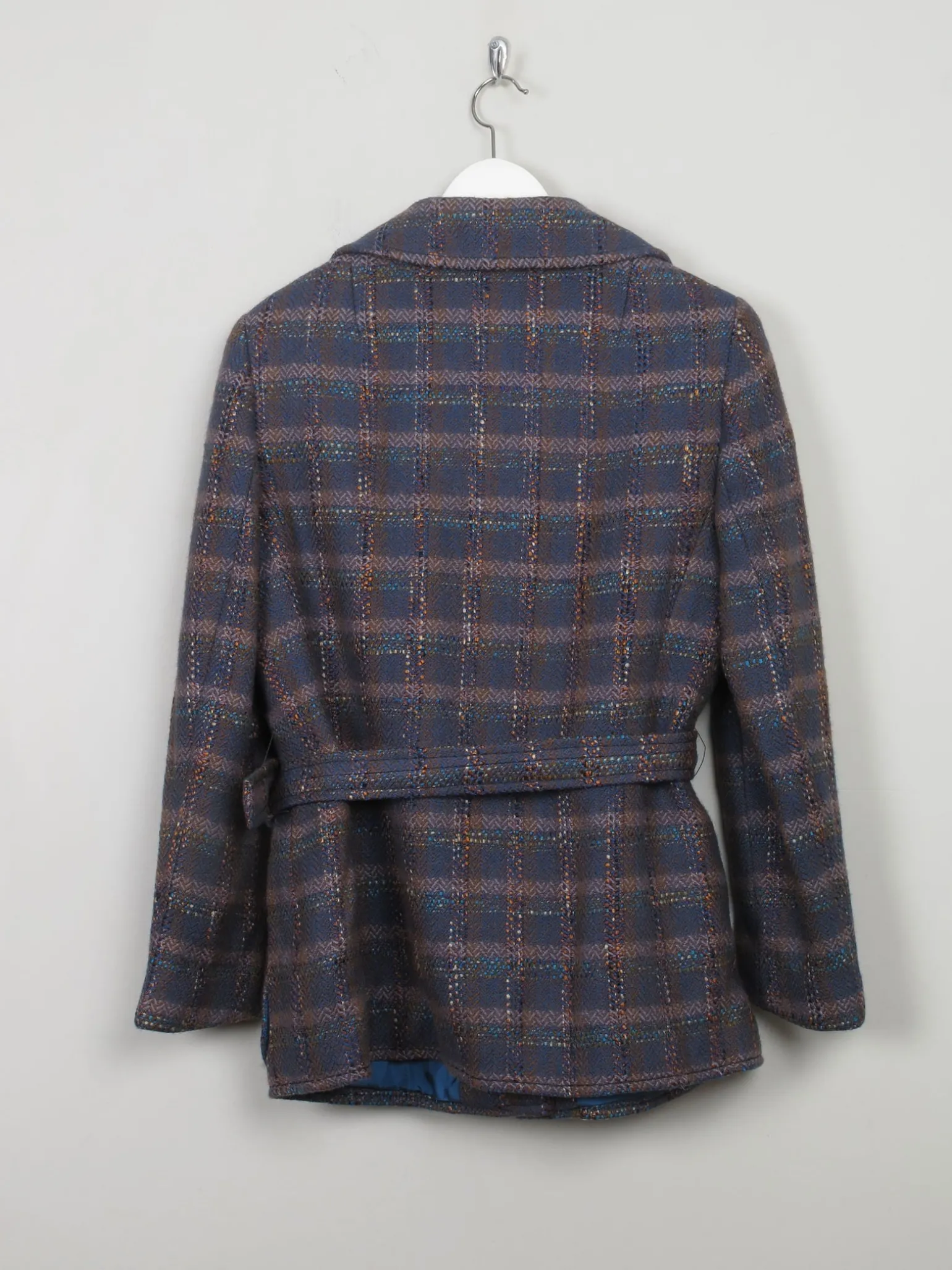 Women's Vintage Tweed Jacket With Belt M