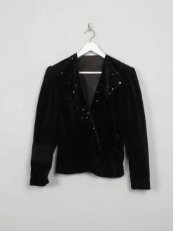 Women's Vintage Velvet Jacket With Studs M