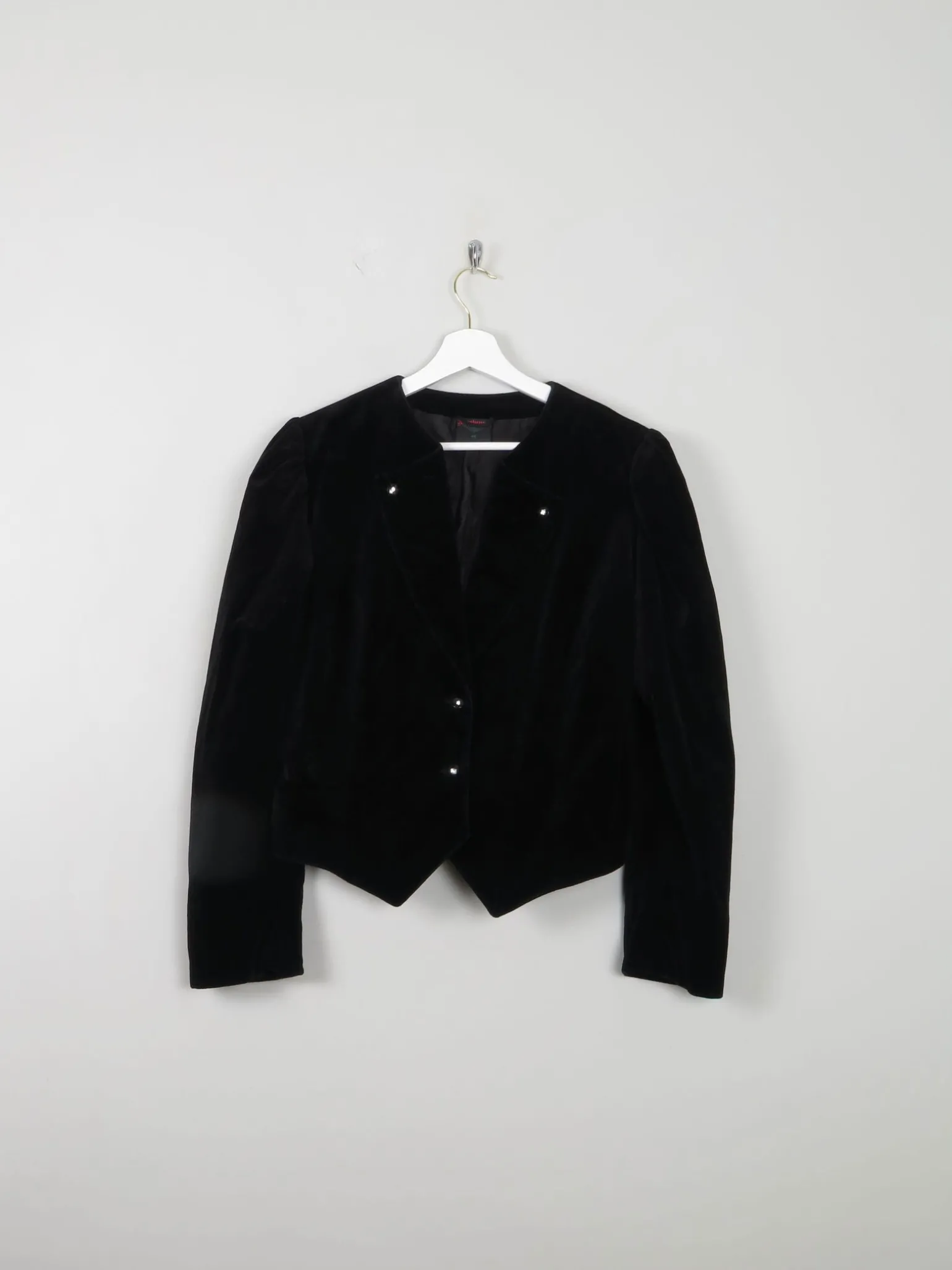 Women's Vintage Velvet Jacket Austrian Cropped L/XL