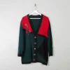 Women's Vintage Wool Cardigan Long With Motif M