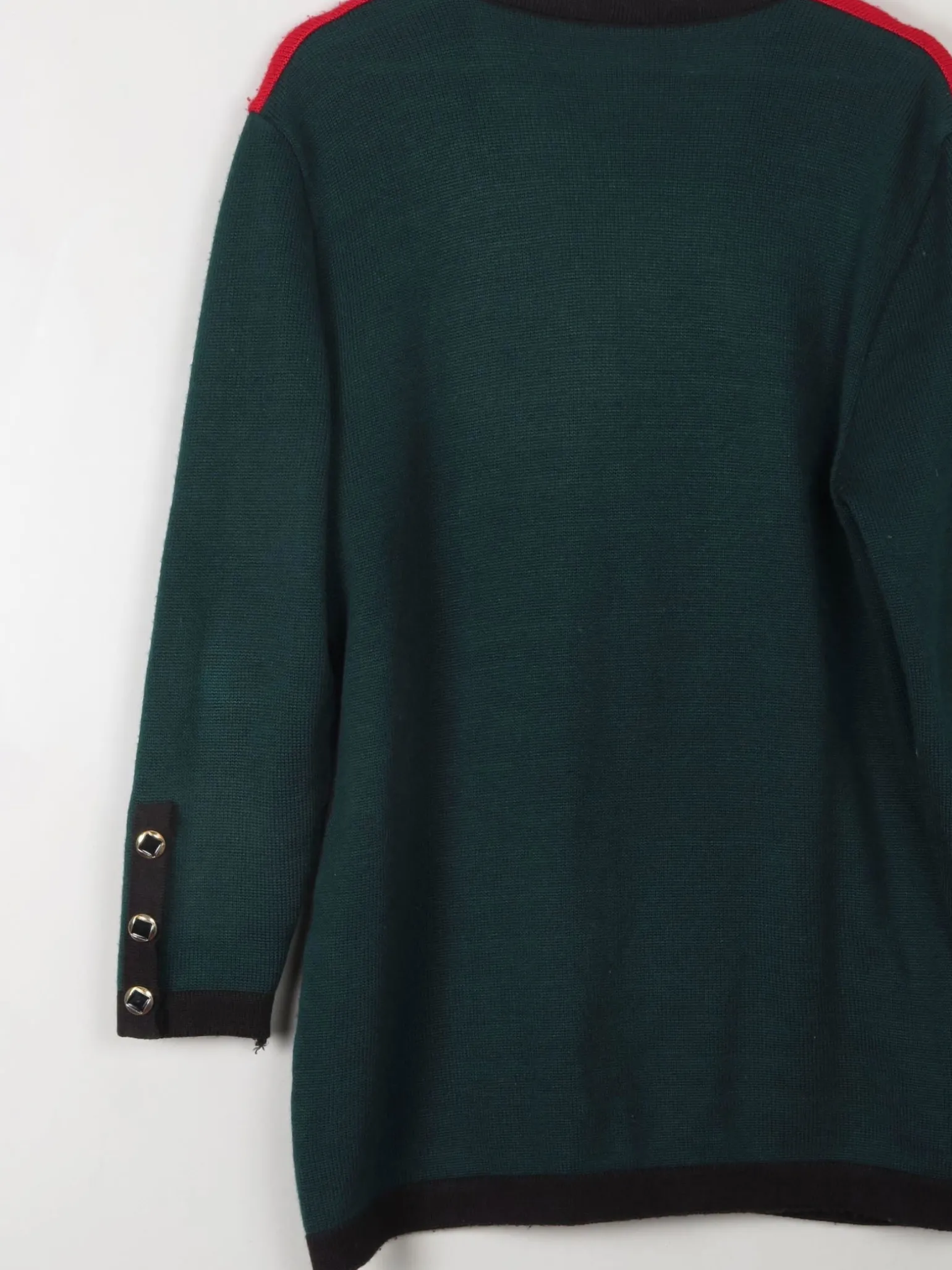 Women's Vintage Wool Cardigan Long With Motif M