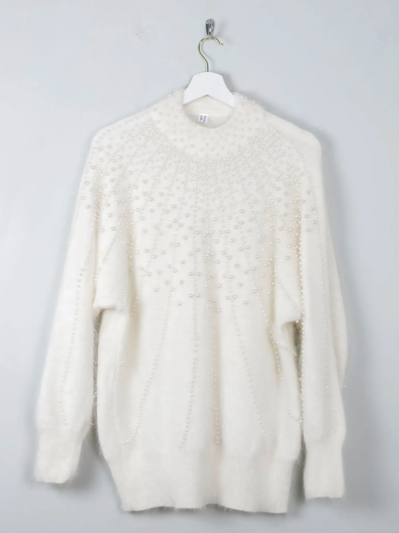 Women's Vintage Wool Embellished Jumper M/L