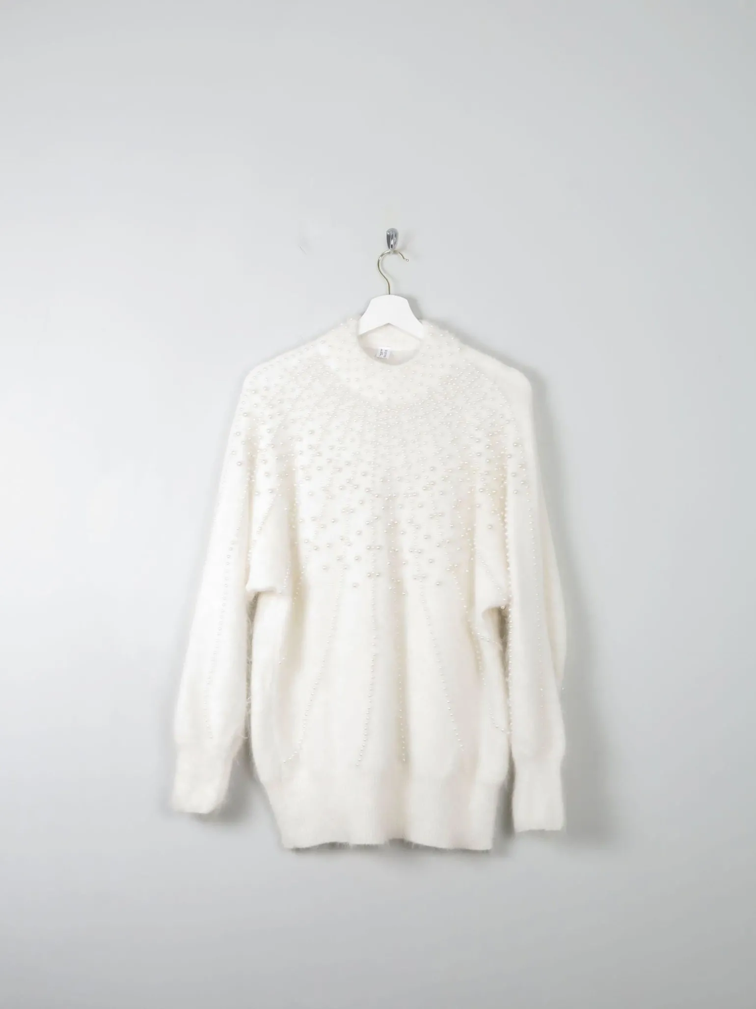 Women's Vintage Wool Embellished Jumper M/L