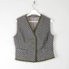 Women's Vintage Wool Floral  Monogram Tailored Waistcoat M/L 42"