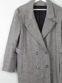 Women's Vintage Wool Tweed Short Coat L/XL
