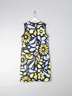 Yellow & Navy Vintage Style Hobbs Shift Dress 12
